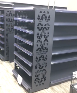 Scaffalatura Gondola in Ferro per Supermercati, Negozi di Alimentari e Convenience <span class=keywords><strong>Store</strong></span>, Grigio Scuro, Scaffale a Quattro Lati - Product Image 6