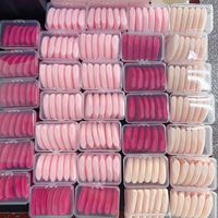 Ensemble de houppettes triangulaires en coton doux, vente en gros, houppettes de maquillage, étiquette privée, houppettes de poudre cosmétique pour le visage