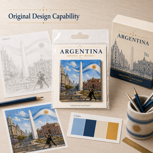 Imán de Cerámica para Refrigerador con Diseño de Obelisco, Cultura Tango y Lugares Emblemáticos de <span class=keywords><strong>Argentina</strong></span>, Recuerdo Personalizado, ODM, Venta al Por Mayor - Product Image 4