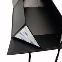 Boîte cadeau rigide personnalisée en forme de livre noir avec ruban et fermeture magnétique, emballage en carton de luxe pour cadeaux