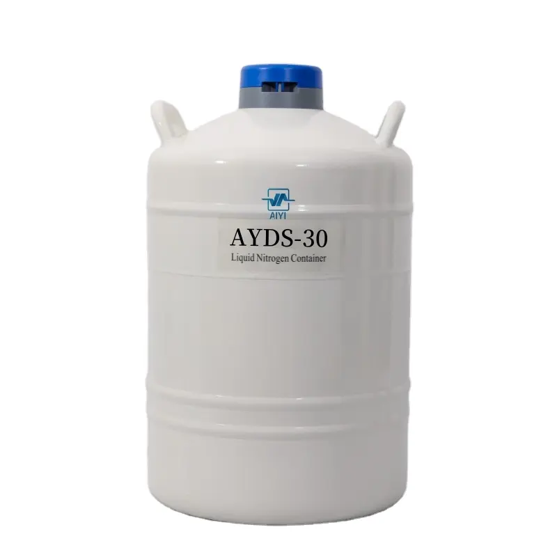 Réservoir de Dewar de sperme de vache congelé médical de 30 litres Bouteille de gaz Conteneur d'azote liquide Cryocan
