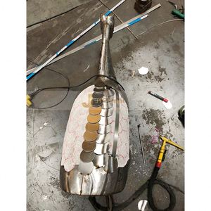 Escultura Personalizada de Acero Inoxidable ANW903 Estilo Art Deco, Artesanía Metálica 304 para Proyectos de Ingeniería de Paisajismo en Vestíbulos de Hoteles - Product Image 6