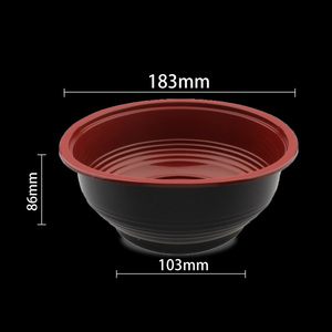 Bol en PP en gros OEM, bol à ramen <span class=keywords><strong>japonais</strong></span>, qualité alimentaire, micro-ondable, bols jetables avec couvercles - Product Image 3