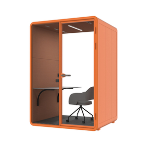 Wholesale Acoustic Phone Booth High Density Soundproof Office Pod Indoor Private Cabin with Desk Chair - Product Image 5
