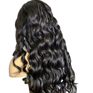 Cheveux remy vierges les plus populaires meilleure vente de beaux paquets ondulés vietnames avec dentelle frontale - Product Image 3