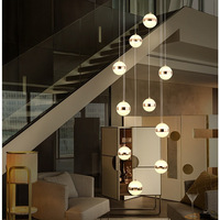 Lustre d'escalier JACKSUN simple et moderne pour salon lampe suspendue à LED acrylique créative nordique à tête longue et creuse