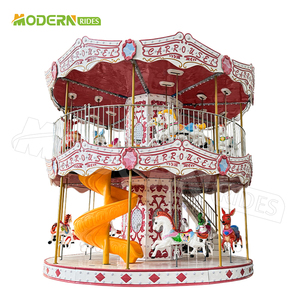 Manège à deux étages pour enfants - construction en acier et fibre de verre, couleur personnalisée, pour parcs d'attractions et fêtes foraines - Product Image 6