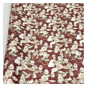 Вискоза шелковая ткань для платья с цветком вискоза Модальная ткань 100 вискоза ткань