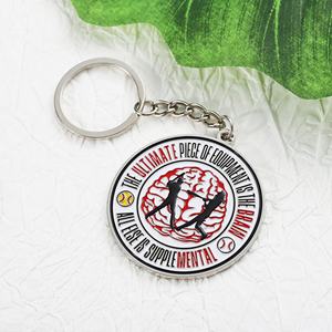 Porte-clés mousqueton de baseball en émail personnalisé, irrégulier 2D, en alliage de zinc plaqué argent, écologique, avec logo, pour souvenirs, vente en gros - Product Image 2