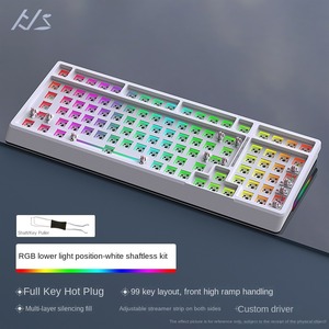 Spot Wholesale of HJSDZHI Auspicious Snake YG98 <strong>Mechanical</strong> <strong>Keyboard</strong> Kit RGB the Third Mock Examination With/without Hot Plug - Product Image 5