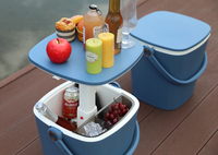 Table extérieure portative de seau à glace de vin de bière de glacière de piscine pour le bar et les parties