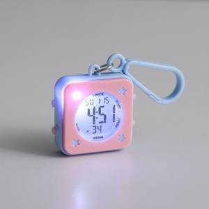 ساعة جيب رقمية صغيرة مضيئة متعددة الوظائف مقاومة للماء مع ساعة توقيت ومنبه وعداد تنازلي للامتحانات والطلاب والجري - Product Image 3