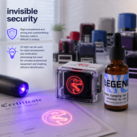 Tampon photosensible UV invisible pour documents en papier huilé fluorescent de sécurité, recharge de sceau flash anti-contrefaçon pour l'impression