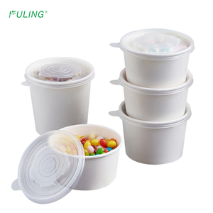 FULING Bol en papier de <span class=keywords><strong>12</strong></span> <span class=keywords><strong>oz</strong></span> Contenant jetable pour aliments Bol en papier Boîte en papier - Product Image 2
