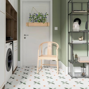 Azulejos de Porcelana Color Verde Mate de Fábrica, Aspecto Floral, Decoración <span class=keywords><strong>del</strong></span> Hogar, Antideslizantes, Pequeños Ladrillos de Cerámica para Paredes y Pisos - Product Image 3