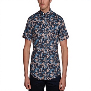 Men's Woven Poplin <b>Dress</b> Shirts Anti-Wrinkle Breathable Long Sleeve Plus Size Button Down Casual Print Business Smart OEM Summer - Product Image 1