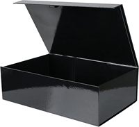 Grandes boîtes rigides de luxe à revêtement UV Boîte cadeau d'emballage en carton vide pliable en carton au design personnalisable