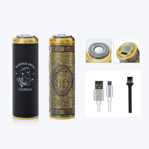 Afeitadora eléctrica portátil para hombre, <span class=keywords><strong>maquinilla</strong></span> de afeitar con carga USB, con diseño de <span class=keywords><strong>Buda</strong></span>, nueva - Product Image 3