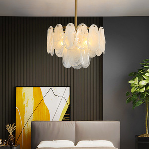 French-Style Modern Minimalist Glass Chandelier for Living Room <b>Dining</b> Room Bedroom Postmodern Designer Pendant <b>Light</b> <b>Light</b> - Product Image 2