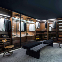 2024 moderne promenade dans le placard garde-robe chambre armoire murale vêtements garde-robe dernière conception