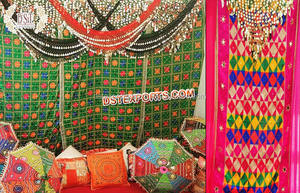 ฉากหลังอันงดงามของ Mehndi,ฉากหลังปักลายสำหรับงานพิธี Mehndi - Product Image 5
