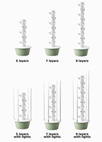 Système de culture hydroponique et aquaponique vertical en tour avec pompe, haute rigidité, DIY pour balcon domestique