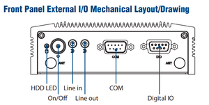 Computadora Integrada Mini PC Sin Ventilador de Tamaño de Palma Advantech ARK-1123L de Bajo Costo con Intel Atom E3825 SoC, Doble COM y GPIO - Product Image 5