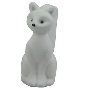 Wholesale Christmas decorations plastic white foam fox cheap Christmas decorations white styrofoam fox