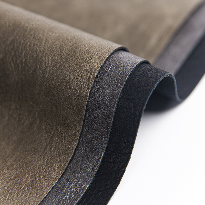 Waterproof 0.9 mm Knitted Embossed 3D Texture PU Material Artificial Faux Synthetic Leather Fabric for Clothing Jackets Dress