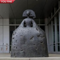 YOUFINE Fabricante personalizado Jardín al aire libre Césped Fundición Bronce Abstracto Princesa Reina Escultura Estatua