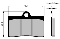 Plaquettes de frein de moto VA094, plaquettes de frein à disque en céramique sans bruit et résistantes à l'usure, norme OEM, vente en gros d'usine