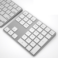 Keyboard Nirkabel Spot Satu Tangan, Tombol Numerik Ukuran Kecil Portabel Bahan Abs
