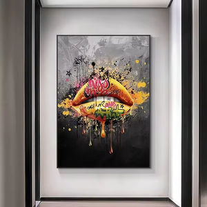 Graffiti Lip <span class=keywords><strong>Photo</strong></span> Peinture <span class=keywords><strong>sur</strong></span> <span class=keywords><strong>Toile</strong></span> Tendue pour Décoration Murale <span class=keywords><strong>Pop</strong></span> <span class=keywords><strong>Art</strong></span> Print Wall <span class=keywords><strong>Art</strong></span> Home Decoration - Product Image 2