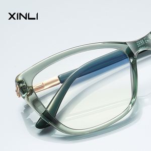 XINLI 2233 Monturas Ópticas de Lujo con Bloqueo de Luz Azul, Gafas de Computadora de Color Sólido, Estilo Ovalado, Protección Ocular - Product Image 3