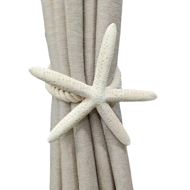 CRAFT yanzheng transfronterizo estrella de mar natural cinco dedos estrella cortina tejida a mano corbata decoración Correa