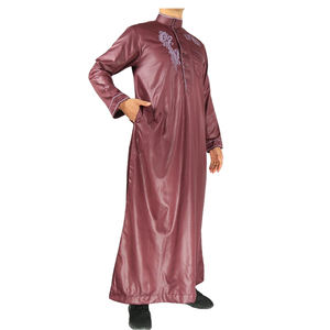 ملابس إسلامية للرجال حديثي الولادة من المصنع بسعر الجملة تصميم جديد مادة لامعة مطرزة طويلة الأكمام للكبار دعم الشرق الأوسط - Product Image 5