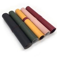 Tapis de bureau multifonctionnel double face, imperméable, protège-bureau, tapis de souris en cuir PU pour le bureau