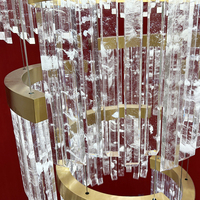 Lustre suspendu en cristal en spirale à plusieurs niveaux, personnalisé et luxueux, lampe suspendue circulaire moderne pour plafond haut, décoration de villa et d'hôtel