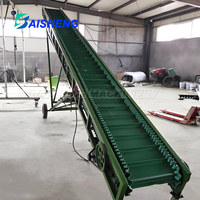 Nouveau mini convoyeur à bande portable en PVC/nylon à crampons pour le transport de terre et de pierres, fabriqué en Chine