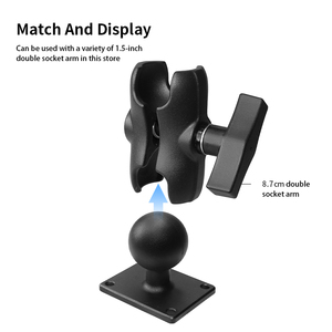 VINmounts Support à rotule marin en aluminium de 1,5 pouce, taille C, base rectangulaire 38x50,8 mm pour électronique marine VIN-C-038 - Product Image 4