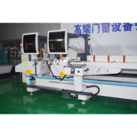 Sierra de Corte CNC de Doble Cabezal con Motor PLC para Perfiles Industriales de Aluminio/UPVC/PVC de Alta Precisión para Puertas/Ventanas/Muros Cortina