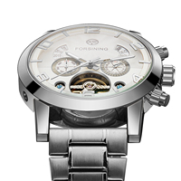 Untuk Jam Tangan Pria Mekanis Otomatis Tourbillon Desain Kontrak, Alarm, Baja Tahan Karat, Mesin Shanghai, Baru