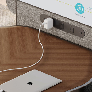 Mesa Alta Ergonómica <span class=keywords><strong>con</strong></span> <span class=keywords><strong>Ruedas</strong></span> y Soporte Integrado para TV para Entornos de Oficina Colaborativos - Product Image 3