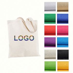 Wholesale Custom Reusable Cotton Canvas Grocery Tote Shopping <b>Bags</b> Supermarket Shopping <b>Bags</b> with Printed Logo - Product Image 1