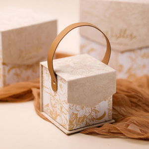 Boîte cadeau de mariage en papier d'art velours de soie de luxe avec poignée en ruban écologique et portable pour demande en mariage d'une <span class=keywords><strong>demoiselle</strong></span> d'honneur et cadeaux de fête - Product Image 1