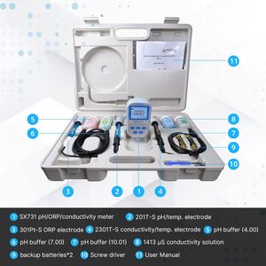 เครื่องวัดค่า pH/ORP/ค่าการนำไฟฟ้า (EC)/TDS/ความเค็ม/ความต้านทานไฟฟ้าแบบพกพา รุ่น SX731 ยี่ห้อ Apera Instruments พร้อมการรับประกัน 1 ปี - Product Image 2