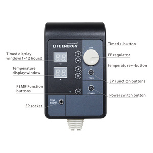 Bantal Pemanas Inframerah Jauh PEMF Terapi Cahaya Photon 10 Warna Chakra Alas Amethyst Tourmaline 70x175cm Layar LED Digital - Product Image 6