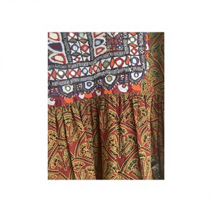 Vestido Holgado Bordado de Algodón 100% Tejido JAT - Colección Desierto Transpirable Casual Sin Tirantes Drapeado con Aberturas y Flecos M Leisure Club - Product Image 1