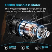 Vélos électriques à assistance électrique AMYET 1000 W 26 pouces Alibaba pour adultes avec vibrateur à vendre