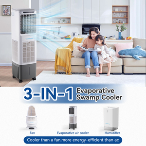 เครื่องทำความเย็นแบบระเหยน้ำไฟฟ้าขนาด 2500 ลิตรต่อชั่วโมง แบบพกพาสำหรับสำนักงาน ระบบทำความเย็นด้วยน้ำ เครื่องทำความเย็นขนาดเล็กสำหรับบ้าน - Product Image 2